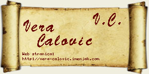 Vera Ćalović vizit kartica